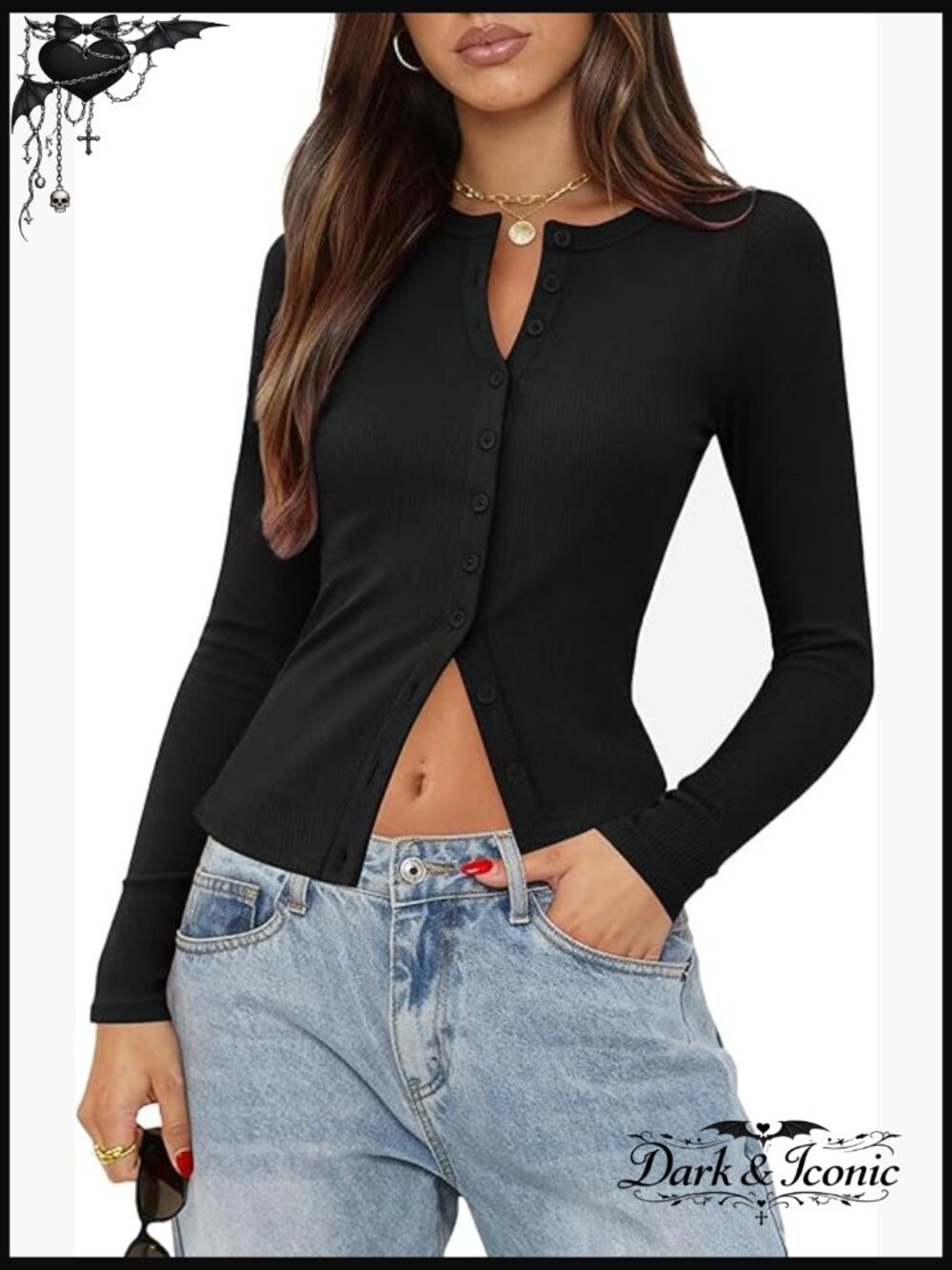 Lightweight Ribbed Cardigan Long Sleeve Button Up Women's X-Large